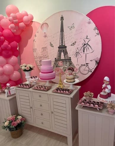 Decoração tema Paris na Pic Pink